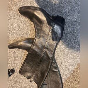 Calvin Klein Black Leather Heeled Boots